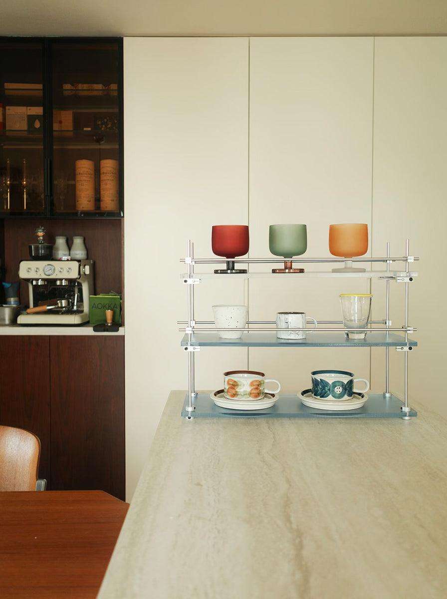3-Tier Keyboard Stand — Chrome Steel & Acrylic - HushLume