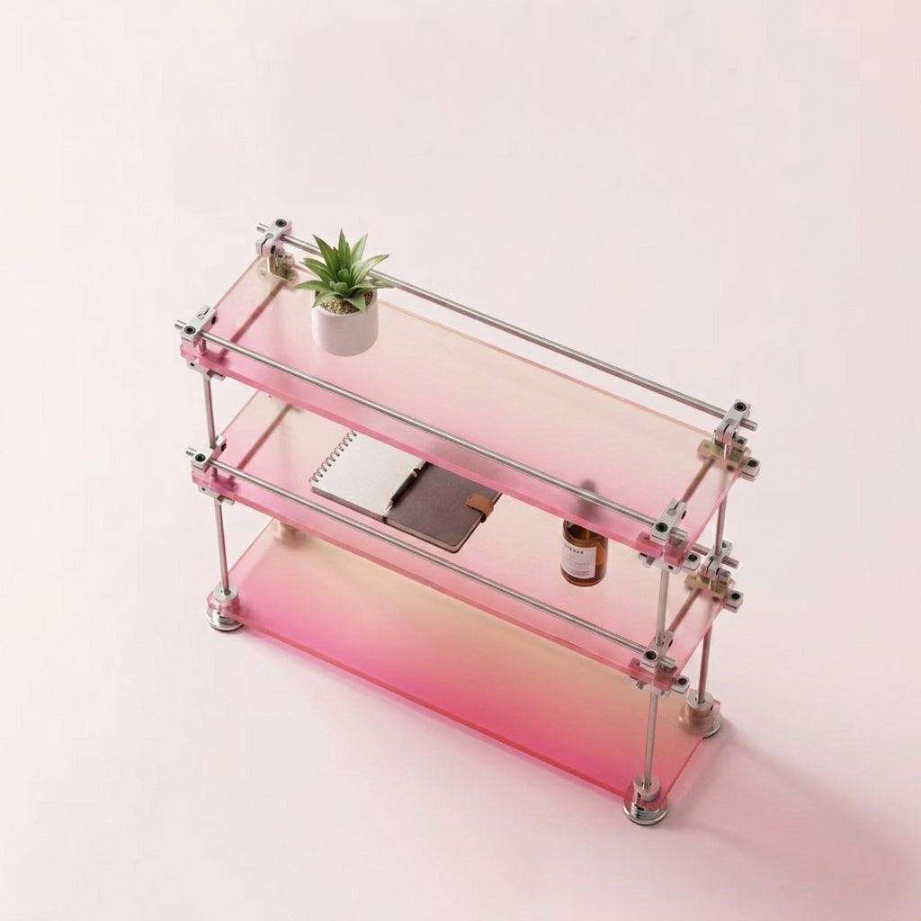 3-Tier Keyboard Stand — Chrome Steel & Acrylic - HushLume