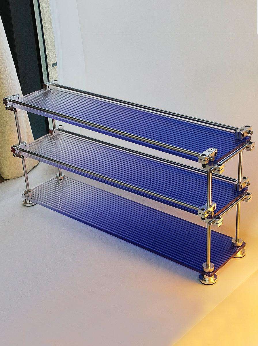 3-Tier Keyboard Stand — Chrome Steel & Acrylic - HushLume