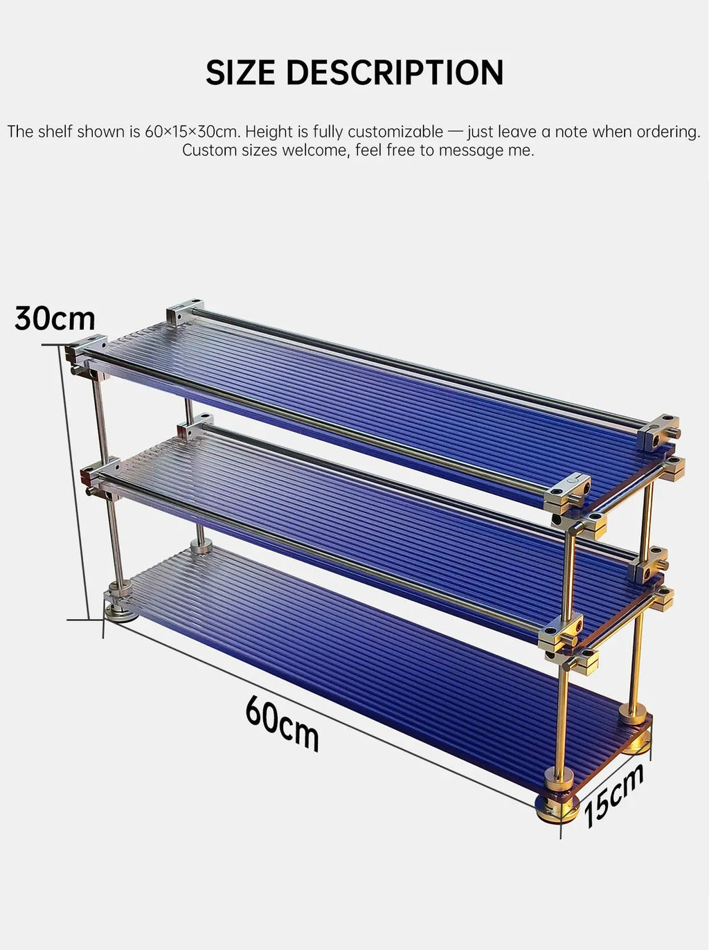 3-Tier Keyboard Stand — Chrome Steel, Acrylic or Marine Board - HushLume