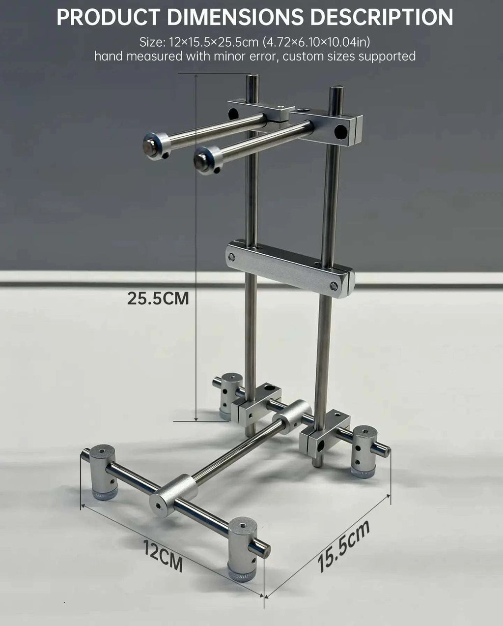 Headphone Stand — 8mm Chrome Steel Shafts - HushLume