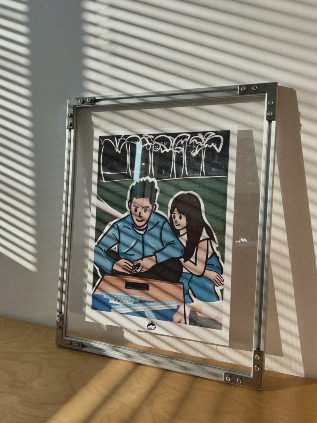 Custom Aluminum Poster Frame — Floating Acrylic