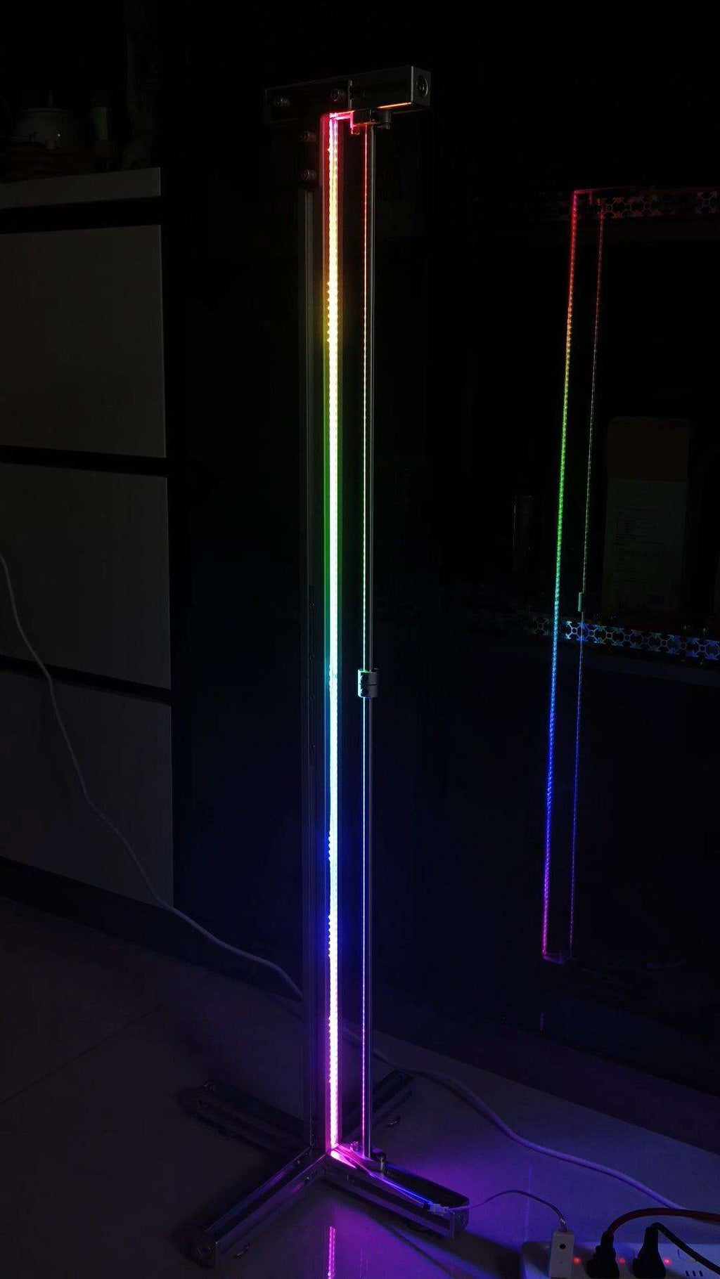 RGB Corner Floor Lamp — Aluminum, App Control - HushLume