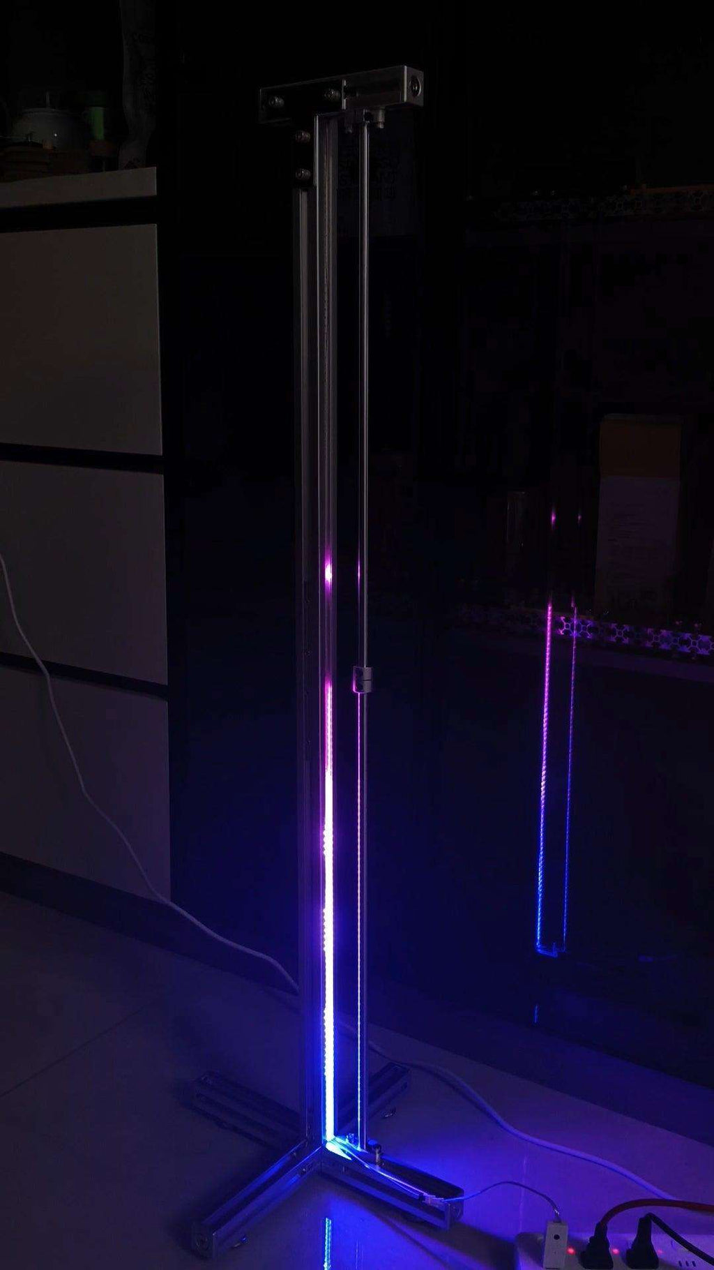 RGB Corner Floor Lamp — Aluminum, App Control - HushLume
