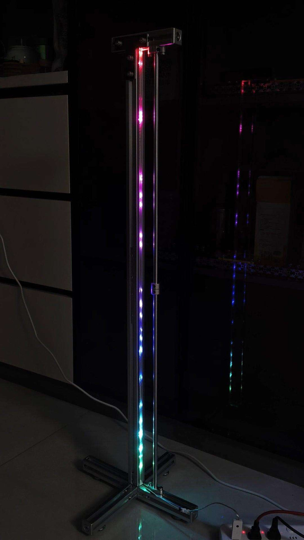 RGB Corner Floor Lamp — Aluminum, App Control - HushLume