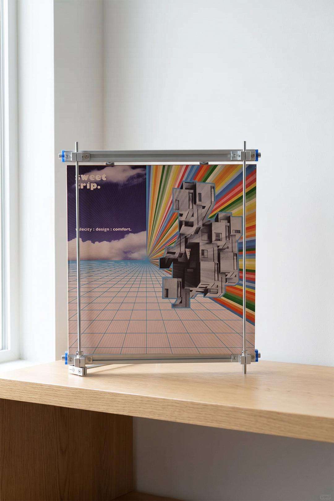 Vinyl Record Stand — Aluminum & Chrome Steel - HushLume
